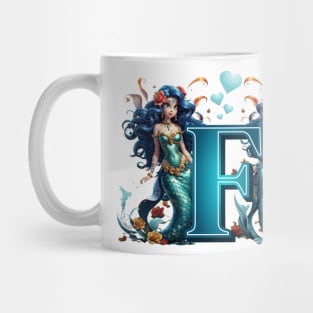 Mermaid Alphabet The Letter F Mug